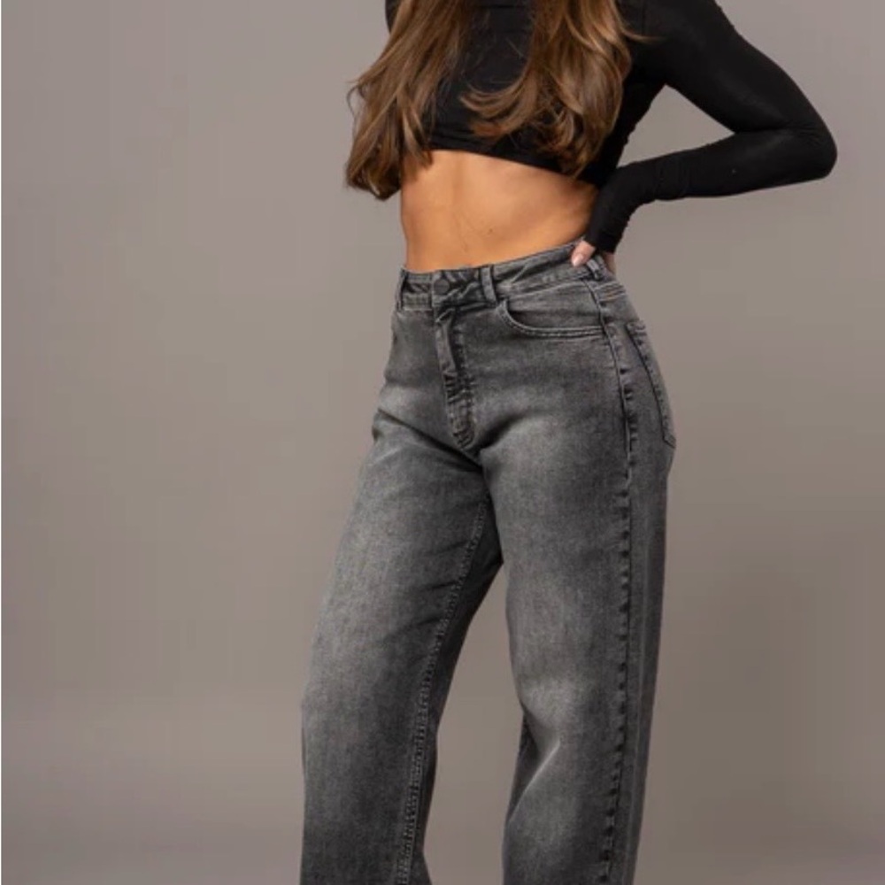 FITJEANS Women's Charcoal Flare Jeans